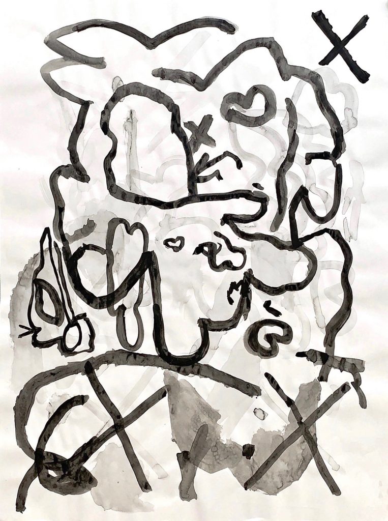 Mother & Child, 2019, 45cm x 60cm, Acrylic on paper