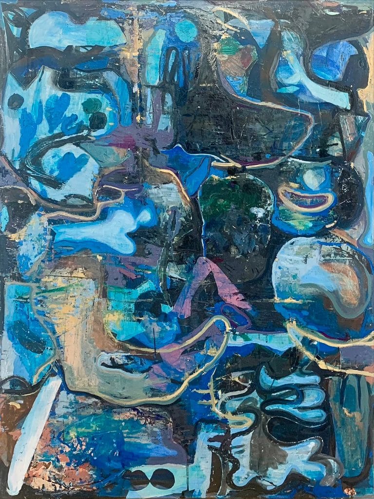 Celestial Bloom, 2023, 75cm x 100cm, Oil on canvas